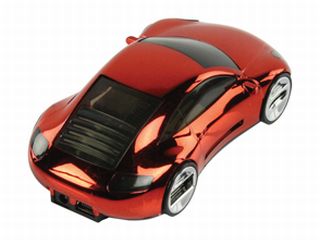 Porsche punainen. Muistikortinlukija & USB-Hubi