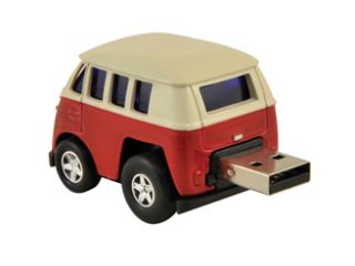 VW T1 Bus punainen/valkoinen. USB Muisti 4GB - Sulje napsauttamalla kuva