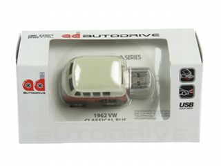 VW T1 Bus punainen/valkoinen. USB Muisti 4GB - Sulje napsauttamalla kuva