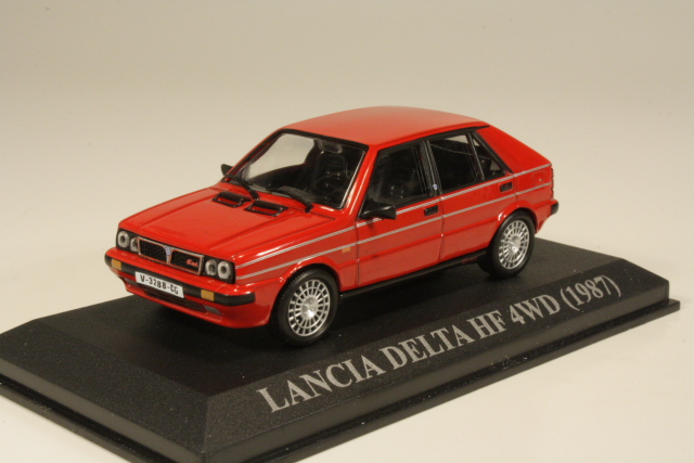 Lancia Delta HF 4WD 1987, punainen - Sulje napsauttamalla kuva