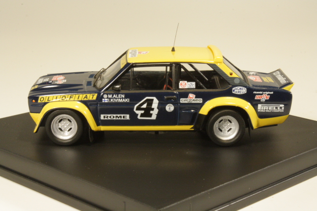 Fiat 131 Abarth "Olio Fiat", Monte Carlo 1977, M.Alen, no.4 - Sulje napsauttamalla kuva