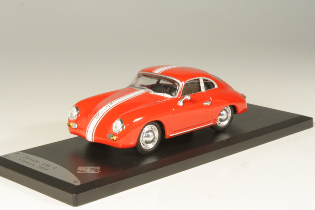Porsche 356A 1959, red with white stripe - Click Image to Close
