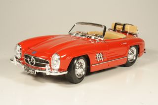 Mercedes 300SL (w198) Cabriolet 1957, punainen - Sulje napsauttamalla kuva