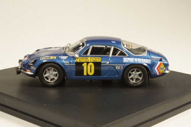 Alpine Renault A110 1600S, 4th. San Remo 1971, B.Darniche, no.10 - Sulje napsauttamalla kuva