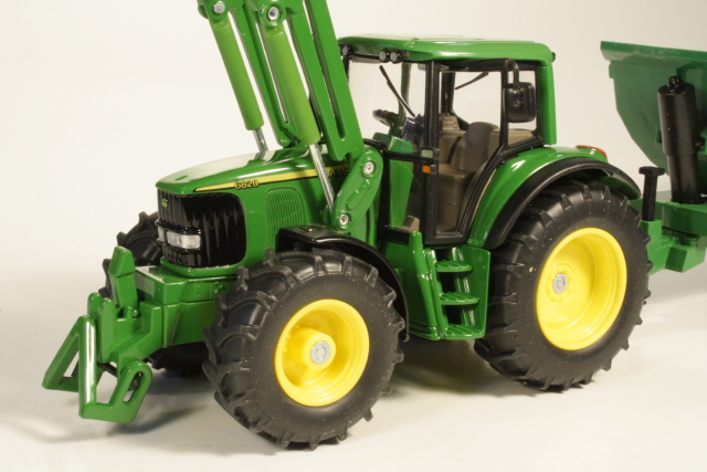 John Deere 6820 with Front Loader + Trailer