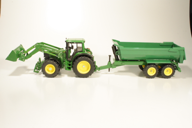 John Deere 6820 with Front Loader + Trailer