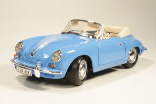 Porsche 356B Cabriolet 1961, sininen - Sulje napsauttamalla kuva