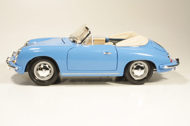 Porsche 356B Cabriolet 1961, sininen - Sulje napsauttamalla kuva