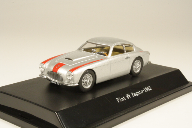 Fiat 8V Zagato 1952, silver/red