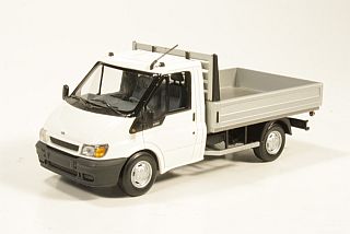 Ford Transit flatbed platform trailer 2000, white