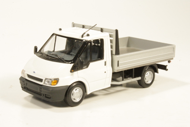 Ford Transit flatbed platform trailer 2000, white