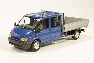 Ford Transit DoKa-flatbed platform trailer, blue