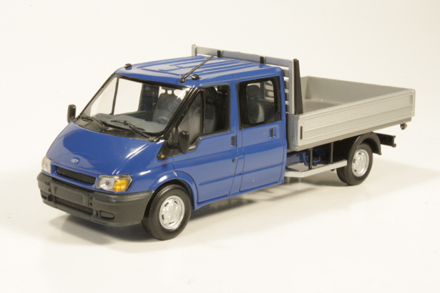 Ford Transit DoKa-flatbed platform trailer, blue