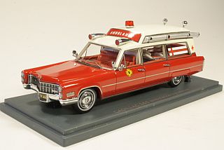 Cadillac S&S Ambulance Fire Rescue 1966, red