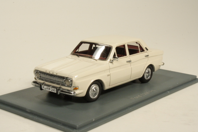 Ford Taunus 12M P6 1966, valkoinen - Sulje napsauttamalla kuva