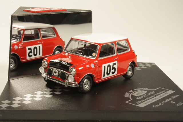 Mini Cooper S, 7th. Monte Carlo 1964, R.Aaltonen, no.105