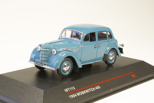 Moskvitch 400 1954, sininen - Sulje napsauttamalla kuva