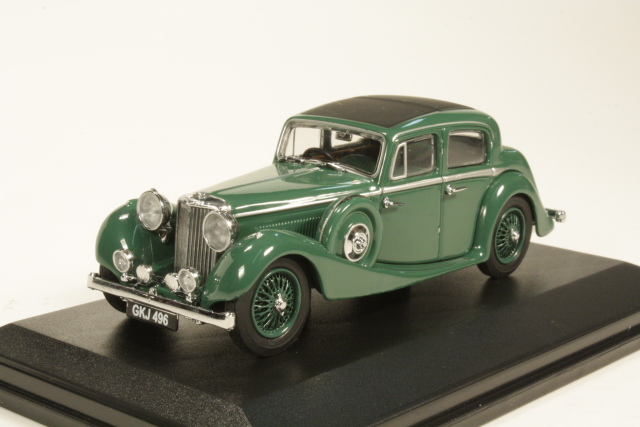 Jaguar SS 2.5 Litre Saloon 1937, vihreä - Sulje napsauttamalla kuva