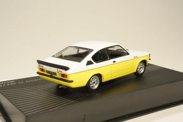 Opel Kadett C GT/E Coupe 1977, valkoinen/keltainen - Sulje napsauttamalla kuva