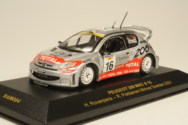 Peugeot 206 WRC, Sweden 2001, H.Rovanperä, no.16