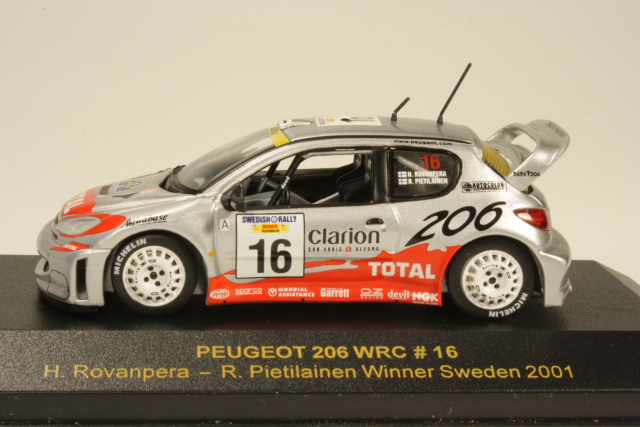Peugeot 206 WRC, Sweden 2001, H.Rovanperä, no.16