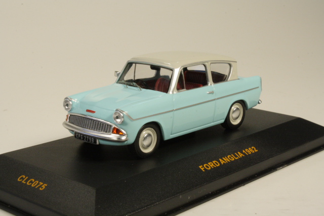 Ford Anglia DeLuxe 1962, sininen/valkoinen - Sulje napsauttamalla kuva