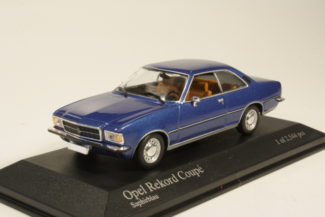 Opel Rekord D Coupe 1975, sininen - Sulje napsauttamalla kuva