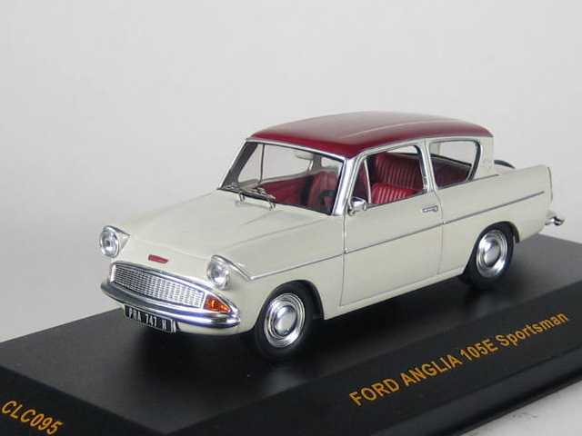 Ford Anglia 105E sportsmen 1962, valkoinen - Sulje napsauttamalla kuva