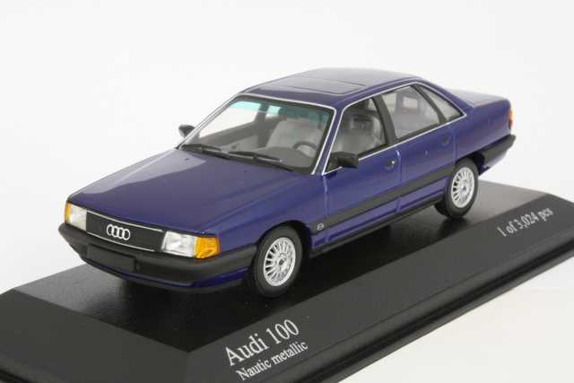 Audi 100 1990, sininen - Sulje napsauttamalla kuva