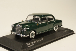 Mercedes 180 (w120) 1953, tummanvihreä - Sulje napsauttamalla kuva