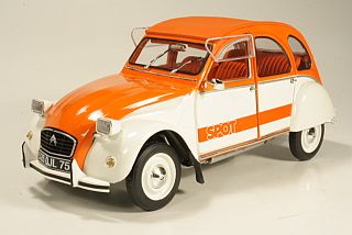 Citroen 2CV Spot 1976, valkoinen/oranssi