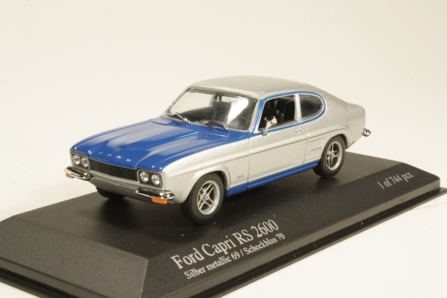 Ford Capri Mk1 RS2600 1972, hopea/sininen