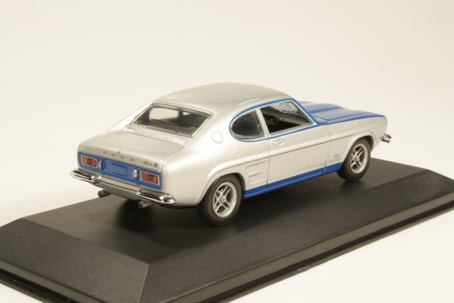 Ford Capri RS2600 1972, hopea/sininen - Sulje napsauttamalla kuva