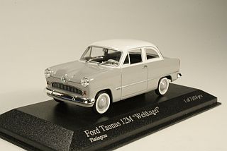 Ford Taunus 12M P1 1957, harmaa/valkoinen - Sulje napsauttamalla kuva