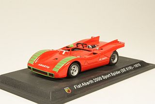 Fiat Abarth 2000 Sport Spider (SE019) 1970, punainen - Sulje napsauttamalla kuva