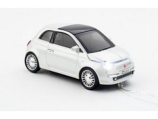 Fiat 500 2007 white. Wired optical mouse