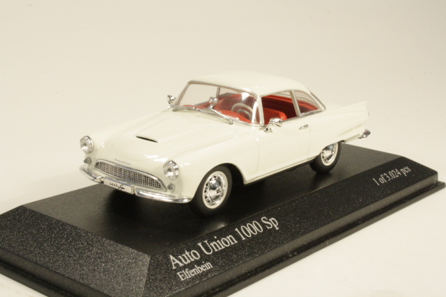 Auto Union 1000SP Coupe 1958, valkoinen - Sulje napsauttamalla kuva