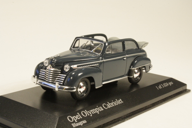 Opel Olympia Cabriolet 1952, harmaa - Sulje napsauttamalla kuva