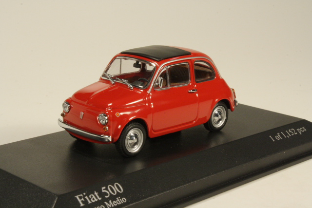 Fiat 500 1965, punainen - Sulje napsauttamalla kuva