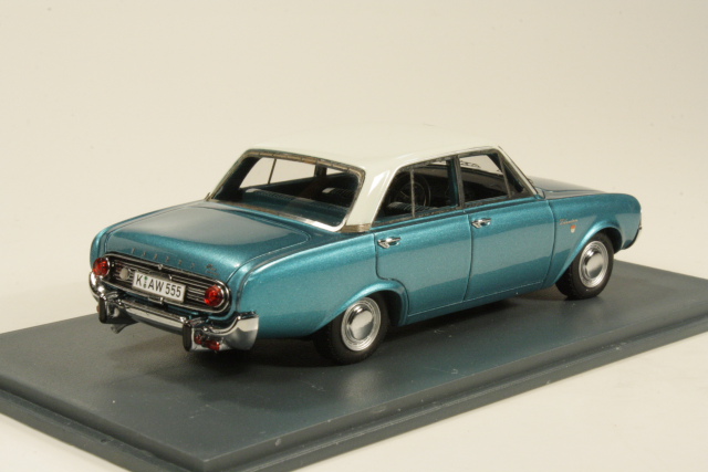 Ford Taunus 17M P3 1960, sininen/valkoinen - Sulje napsauttamalla kuva