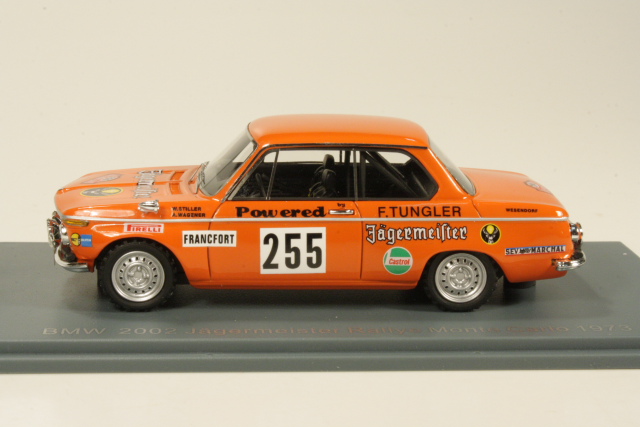 BMW 2002, Monte Carlo 1973, W.Stiller, no.255 "Jägermeister" - Sulje napsauttamalla kuva