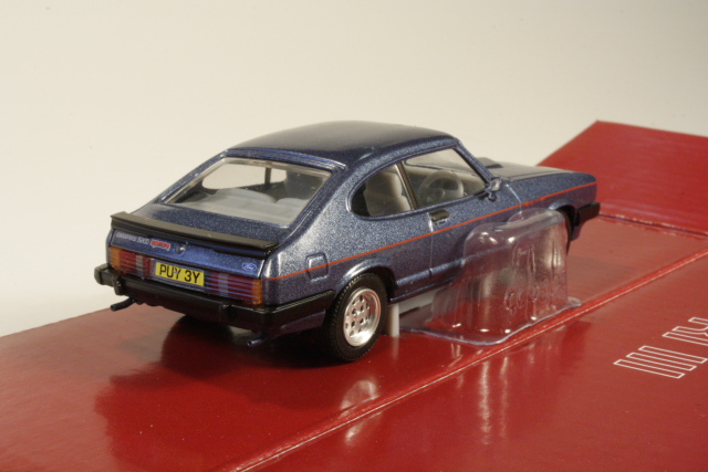 Ford Capri Mk3 blue with Haynes Miniature History Book
