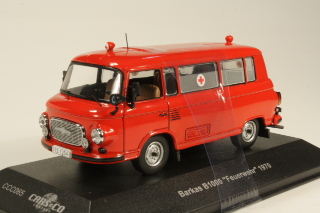 Barkas B1000 Feuerwehr 1970, punainen - Sulje napsauttamalla kuva