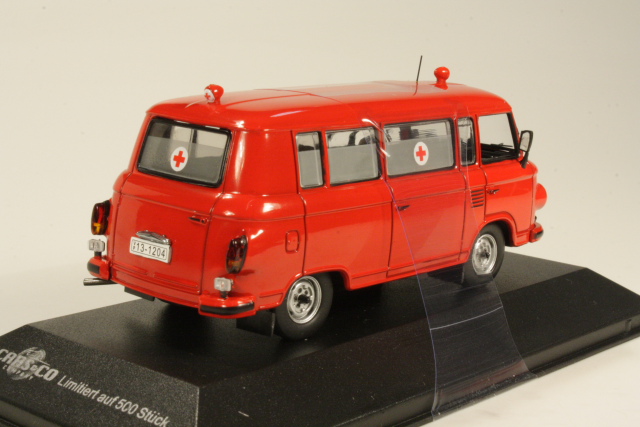 Barkas B1000 Feuerwehr 1970, punainen - Sulje napsauttamalla kuva