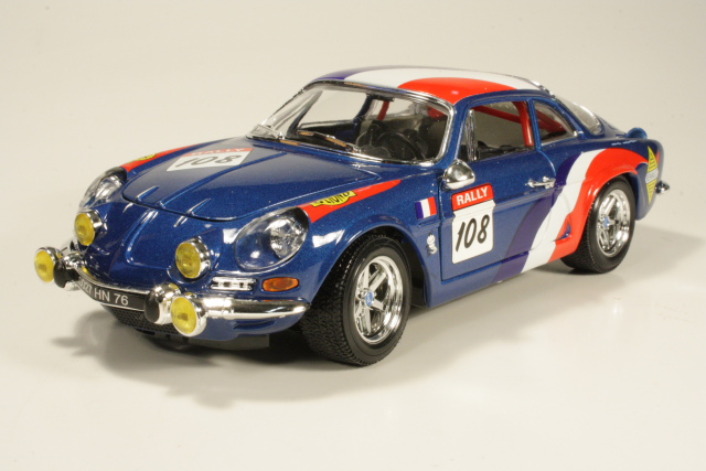 Alpine Renault A110 1600S, no.108, sininen - Sulje napsauttamalla kuva