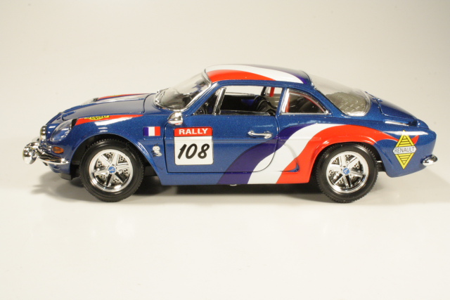 Alpine Renault A110 1600S, no.108, sininen - Sulje napsauttamalla kuva