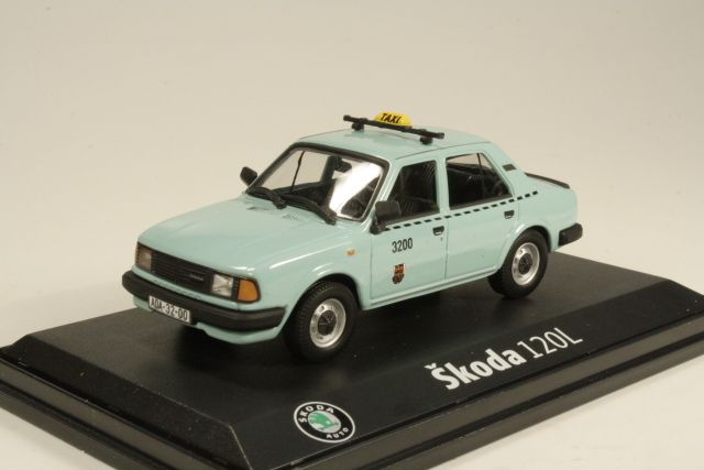 Skoda 120L Prague Taxi, sininen