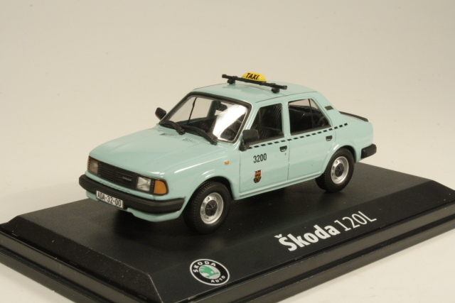 Skoda 120L Prague Taxi, blue - Click Image to Close