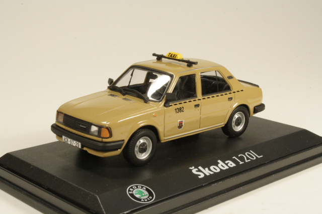 Skoda 120L Prague Taxi, ruskea - Sulje napsauttamalla kuva