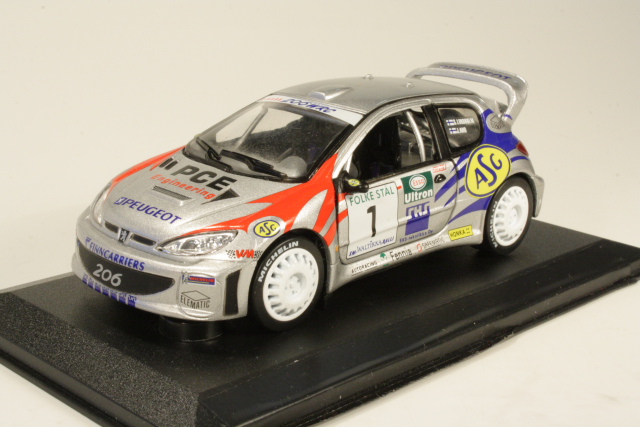 Peugeot 206 WRC, Waltikka Ralli 2000, S.Lindholm, no.1 - Sulje napsauttamalla kuva